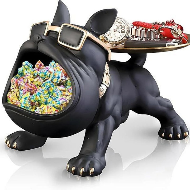  Bulldog Butler Tray Storage Box Animal Figurine