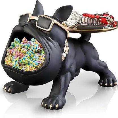  Bulldog Butler Tray Storage Box Animal Figurine