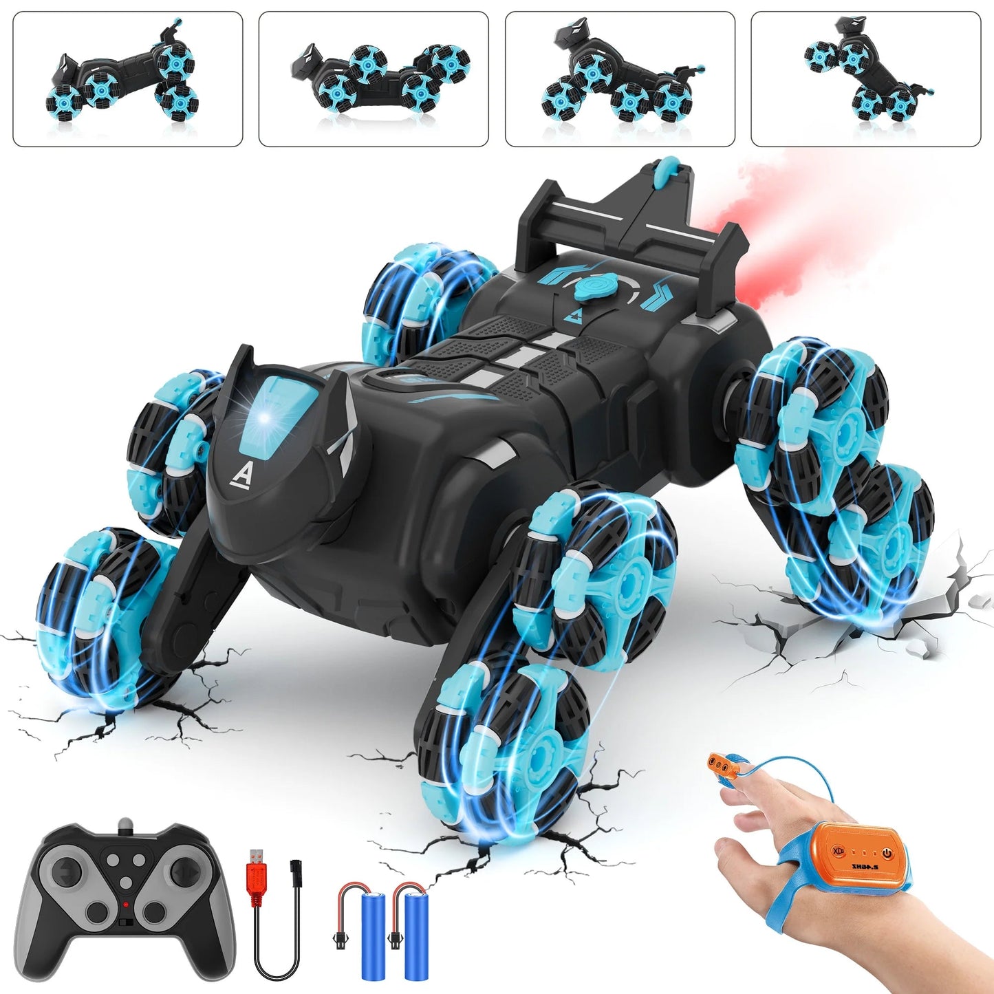 Remote & Gesture Controlled Stunt Car Robot