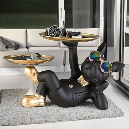 Bulldog Statue Tray, Perfect for Holding Keys, Wallets, Jewelry, etc