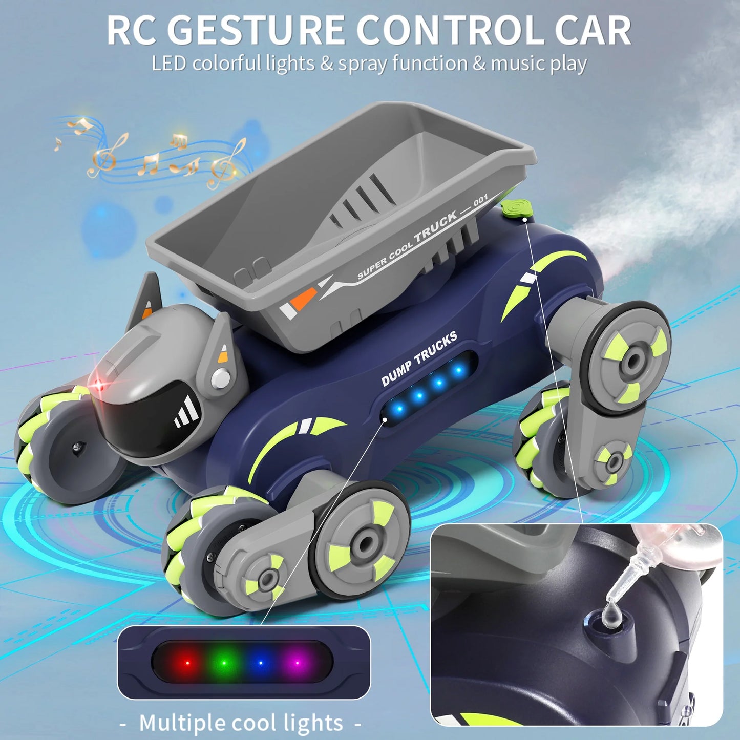 Gesture & Remote Controlled Stunt Truck
