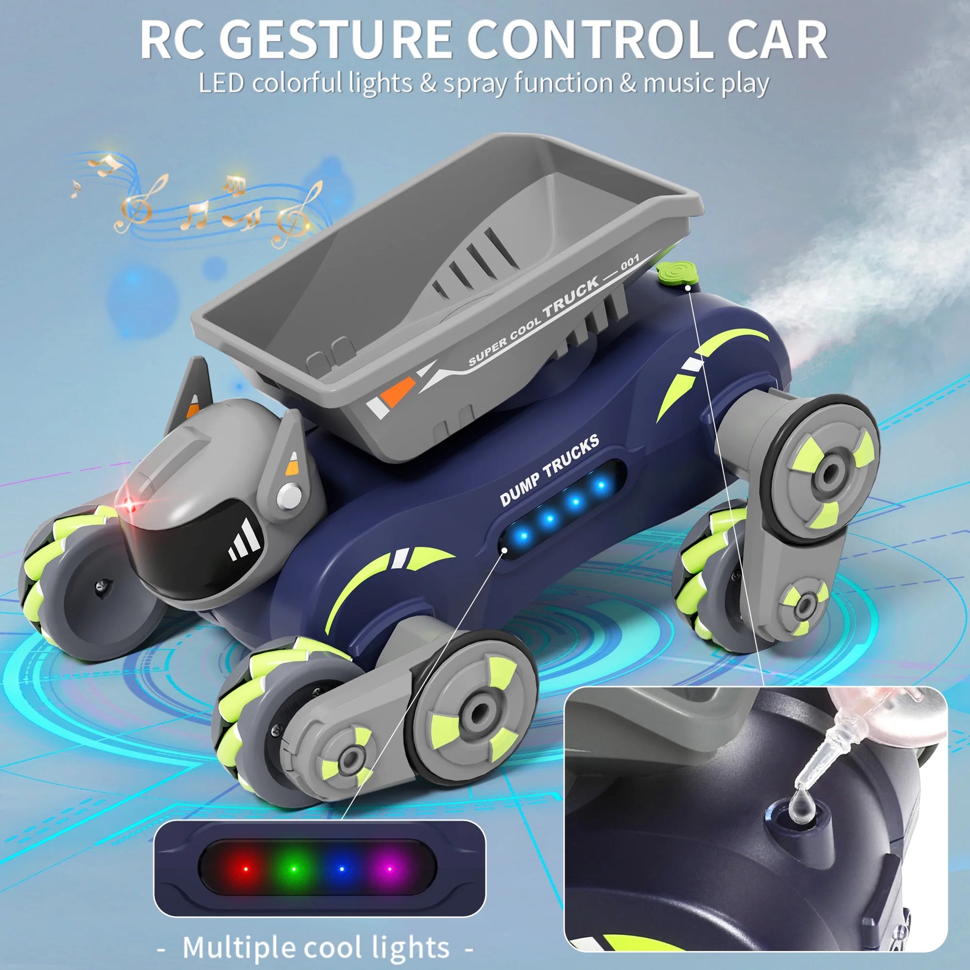 Gesture & Remote Controlled Stunt Truck