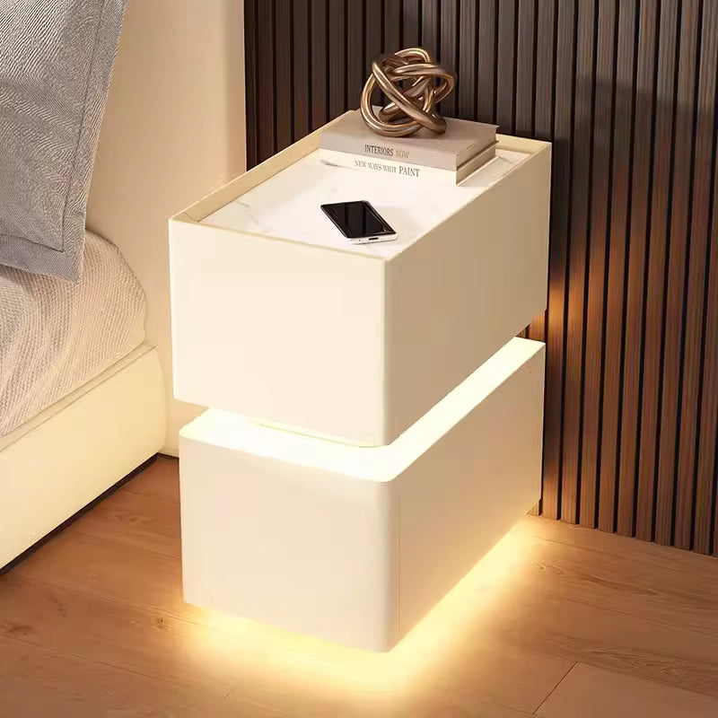 Smart Wireless Charging Bedroom Table with Sensor Light