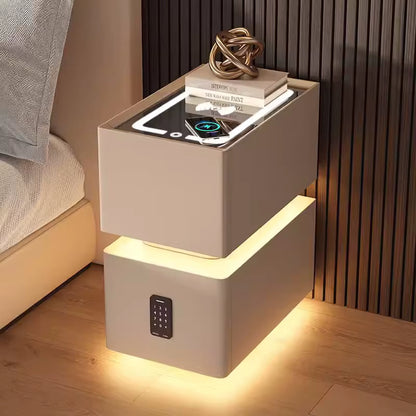 Smart Wireless Charging Bedroom Table with Sensor Light