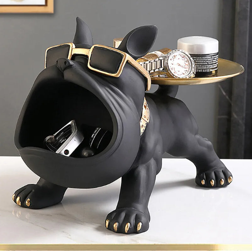  Bulldog Butler Tray Storage Box Animal Figurine