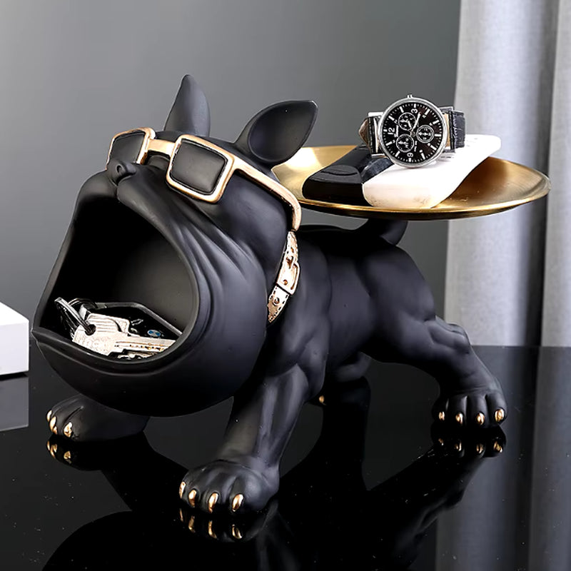  Bulldog Butler Tray Storage Box Animal Figurine