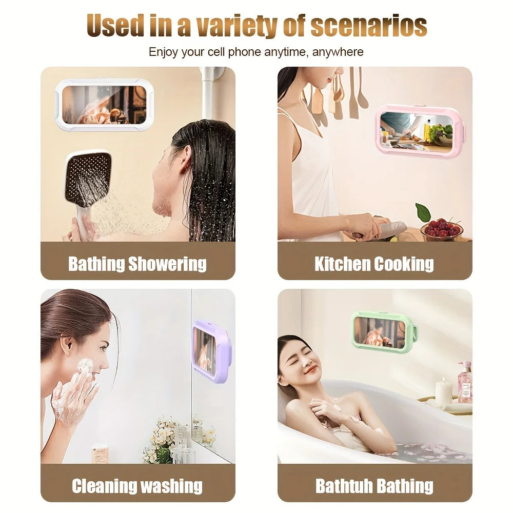 Waterproof 360-Degree Rotatable Wall-Mounted Shower Phone Holder