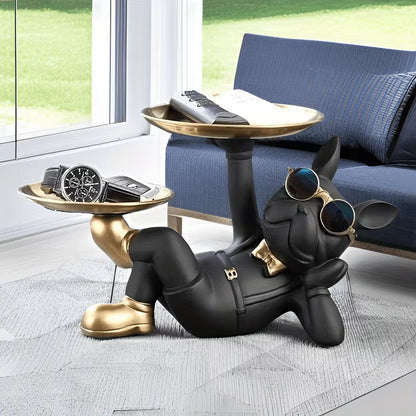 Bulldog Statue Tray, Perfect for Holding Keys, Wallets, Jewelry, etc